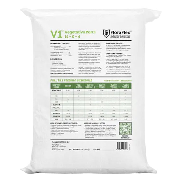 FloraFlex Nutrients V1 Bag 22lbs - BetterGrow Hydro