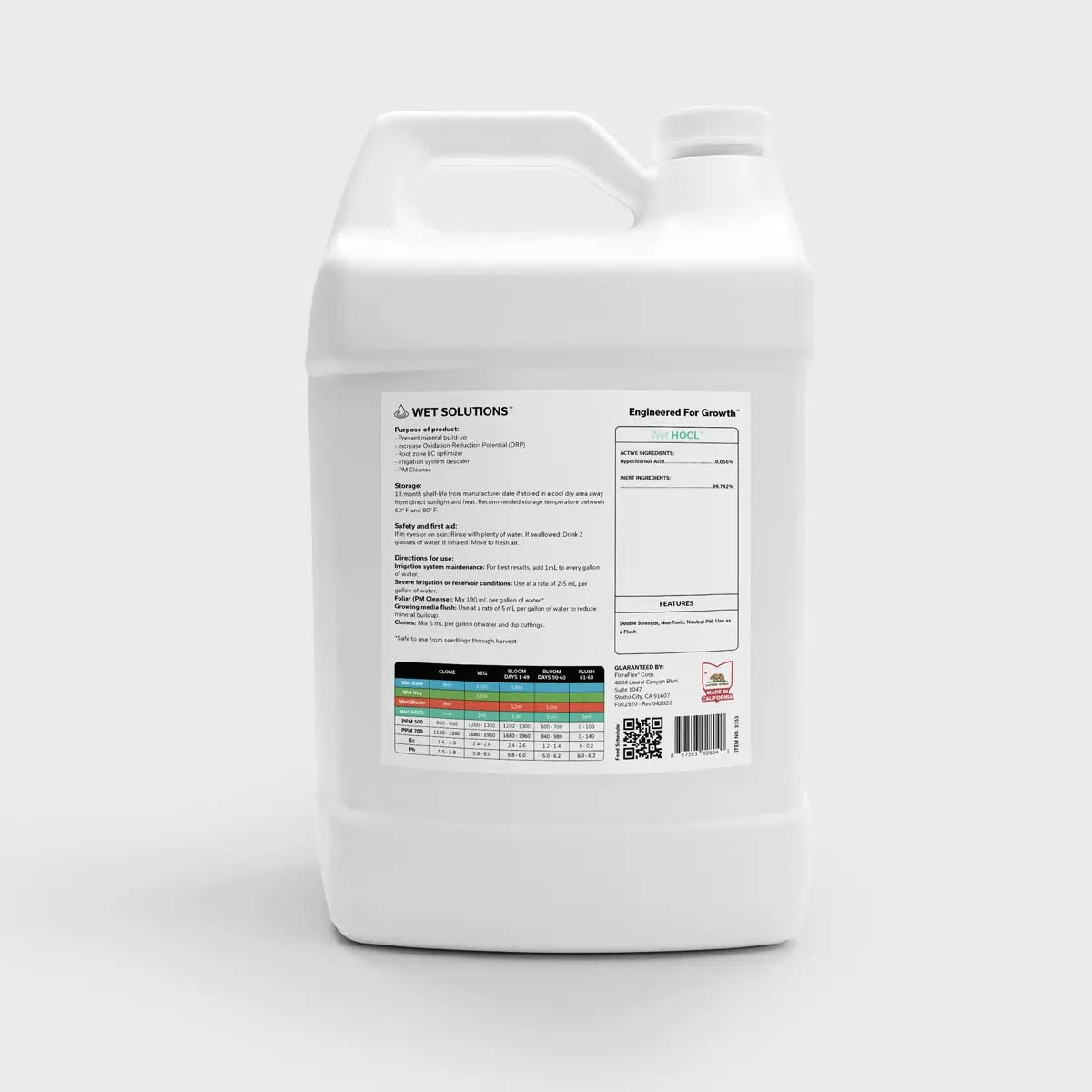 FloraFlex Nutrients Wet HOCL - Gallon - BetterGrow Hydro