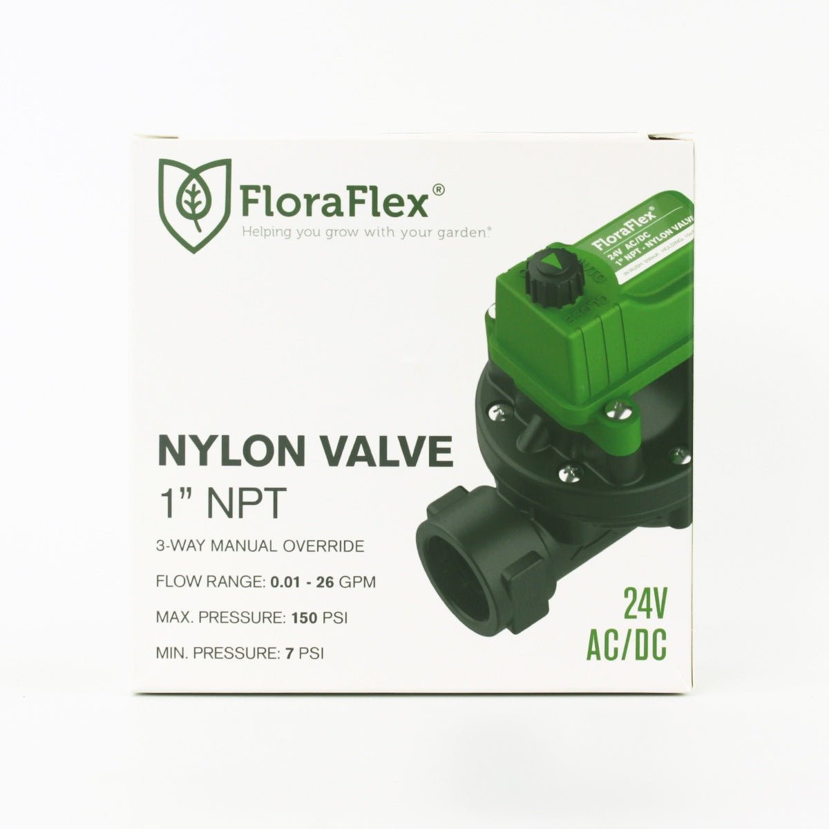 FloraFlex Nylon Solenoid Valve 2.0 - 1 in - BetterGrow Hydro