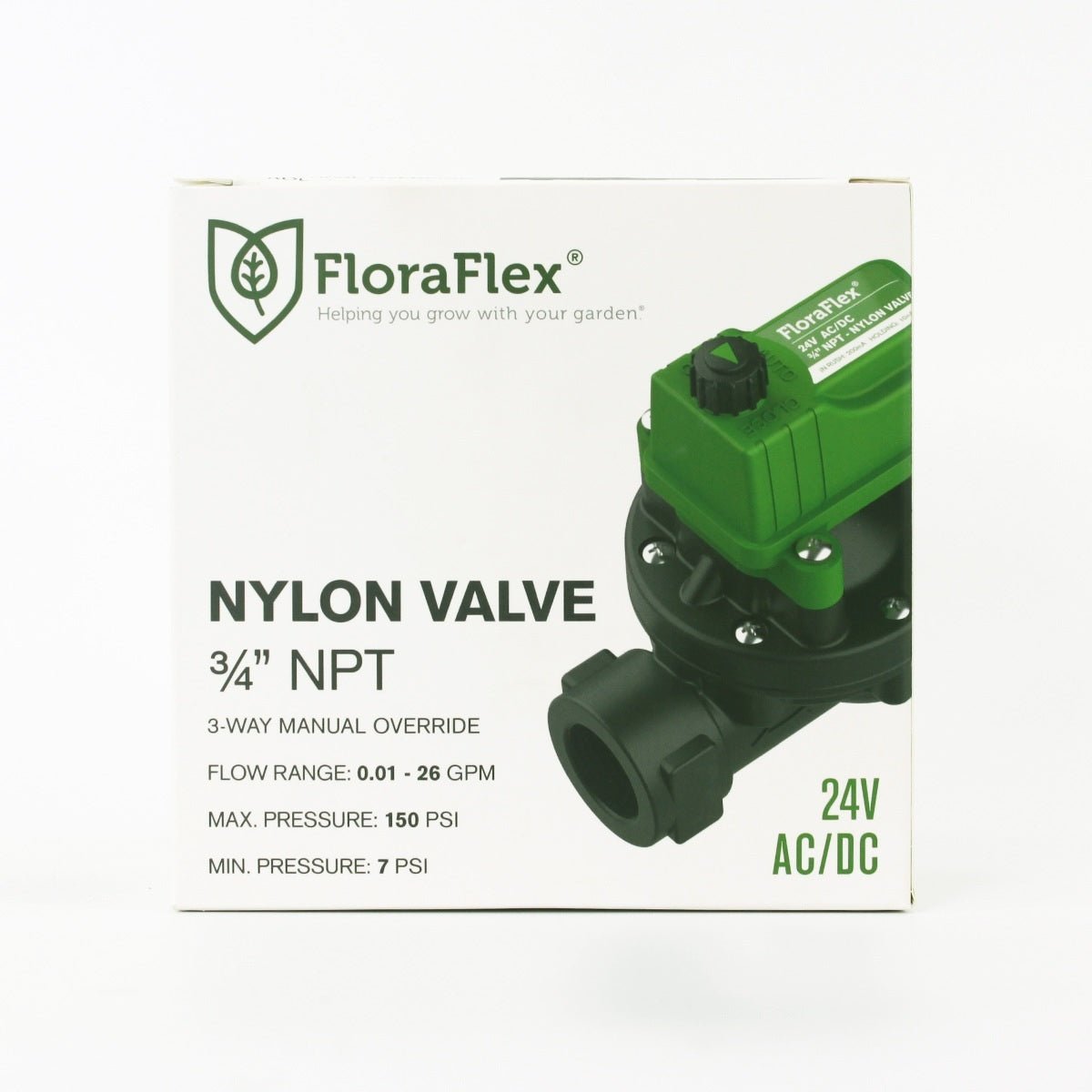 FloraFlex Nylon Solenoid Valve 2.0 - 3/4 in - BetterGrow Hydro
