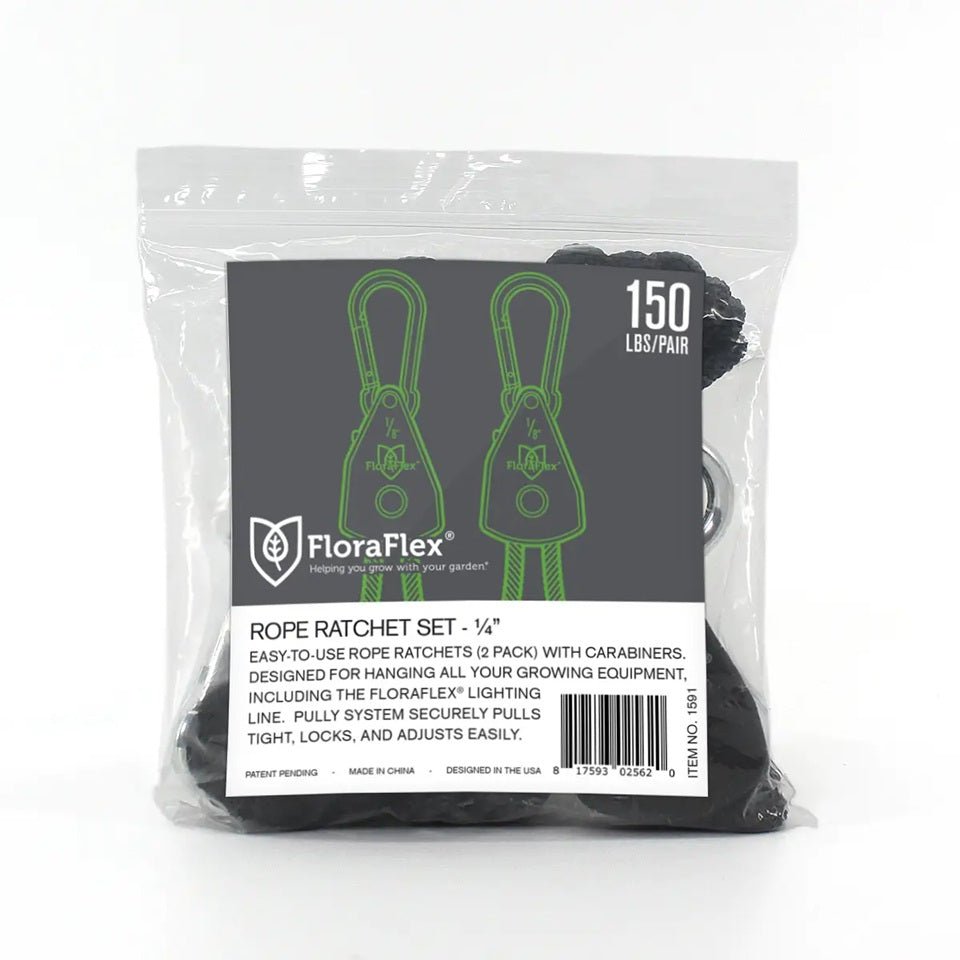 FloraFlex Rope Ratchet Light Hanger - 1/8" Pair - BetterGrow Hydro
