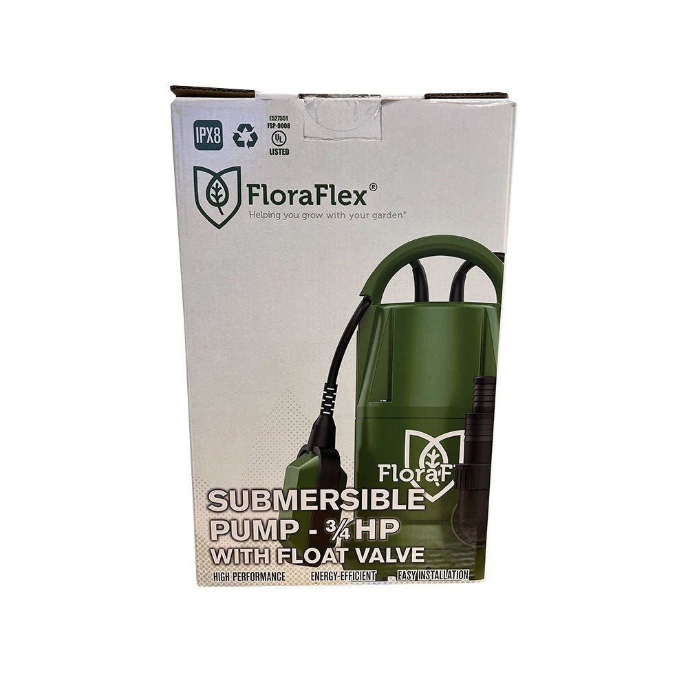 FloraFlex Submersible Pump 3/4 HP w/Float Switch - BetterGrow Hydro