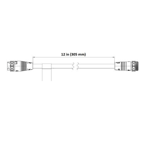 Fluence AC FLEX Adapter Cable - M19 Push Lock ato M19 Screw Lock - BetterGrow Hydro