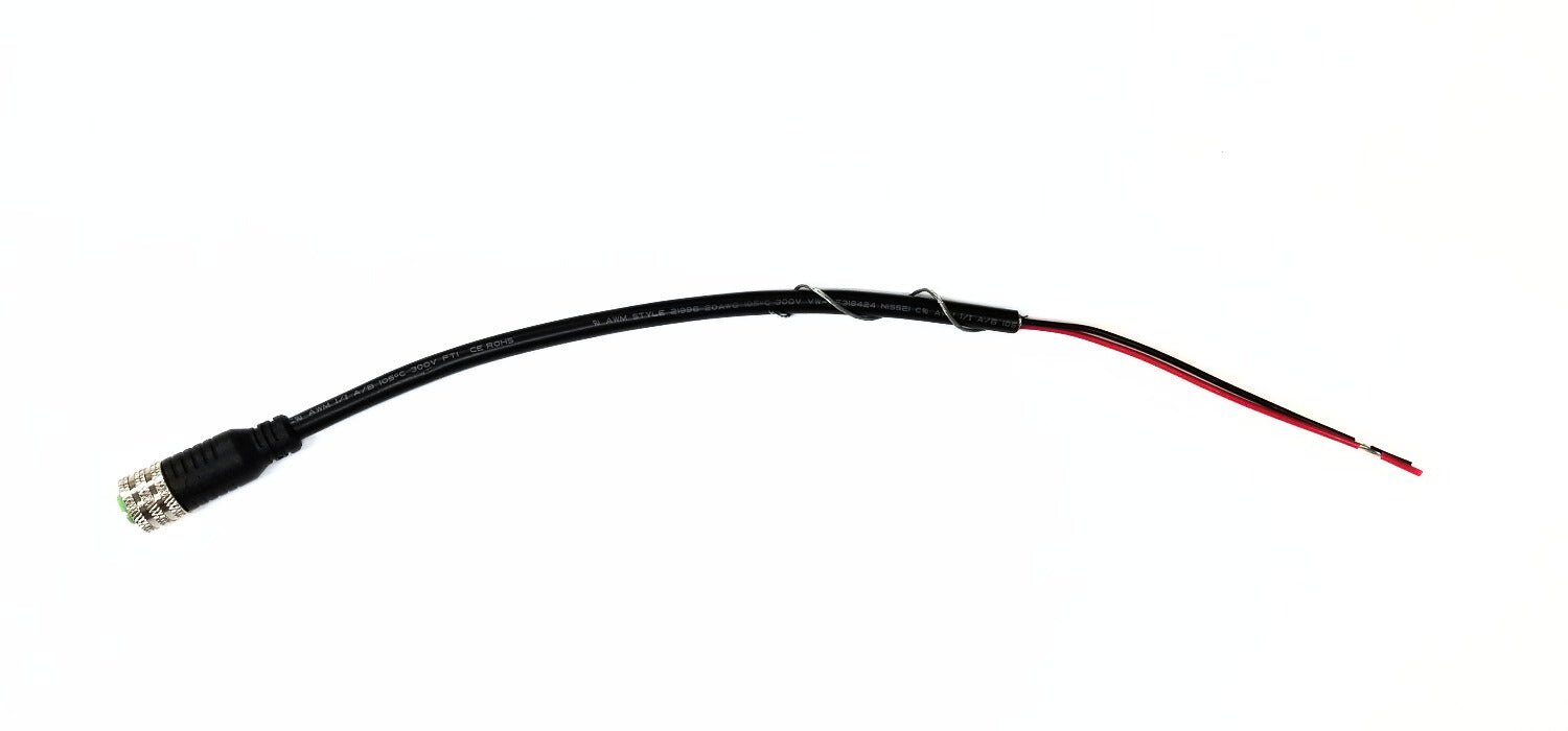 Fluence M12 Dimming Signal Cable - Pigtail to 3 - pin M12 Threaded Connector - 11" - BetterGrow Hydro