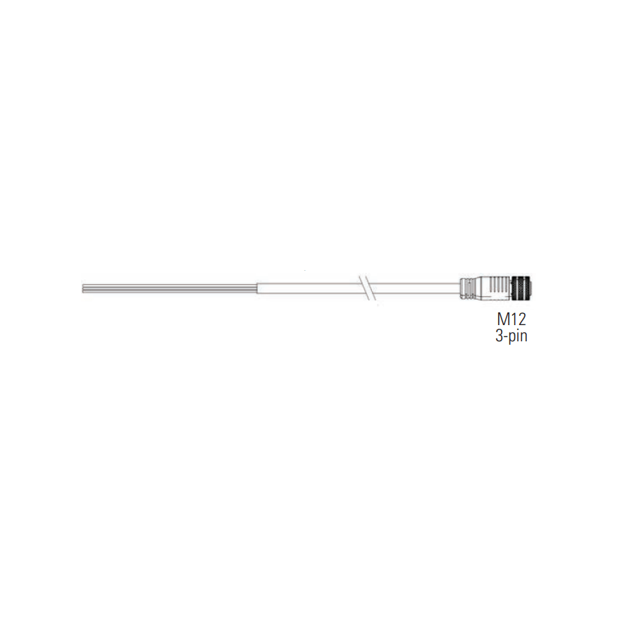 Fluence M12 Dimming Signal Cable - Pigtail to 3 - pin M12 Threaded Connector - 5 Feet - BetterGrow Hydro