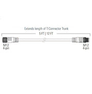 Fluence M12 Flex Dimming Terminator Cable, M12 Threaded Connectors - 42 Inches - BetterGrow Hydro