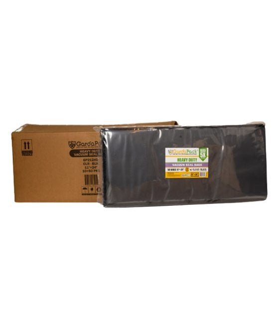 GardaPack Clear/Black Vacuum Seal Bags - Heavy - Duty - 11" x 24" - 50 pk - BetterGrow Hydro