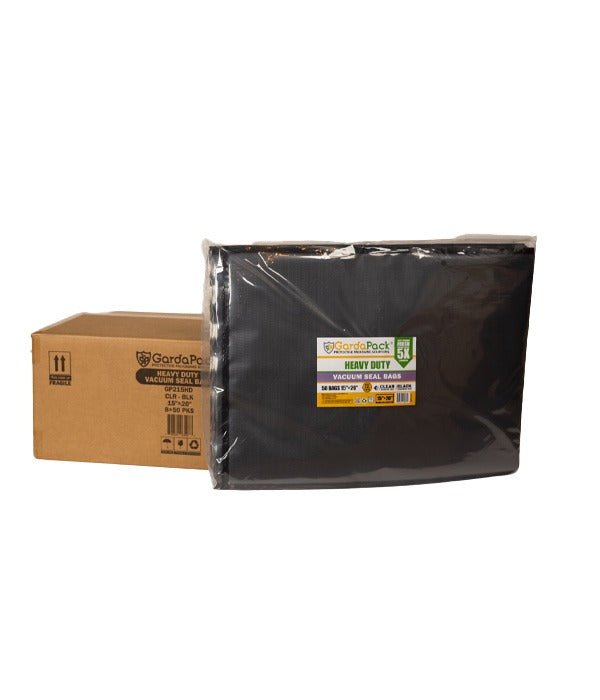 GardaPack Clear/Black Vacuum Seal Bags - Heavy - Duty - 15" x 20" - 50 pk - BetterGrow Hydro