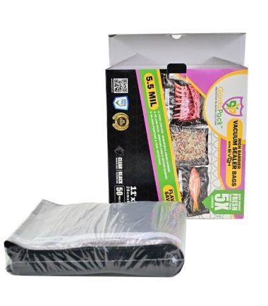 GardaPack Clear/Black Vacuum Seal Bags - High - Barrier - 11" x 24" - 50 pk - BetterGrow Hydro