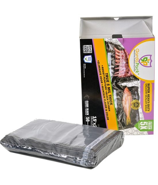 GardaPack Clear/Black Vacuum Seal Bags - Super Heavy - Duty - 15” x 20” - 50 pk - BetterGrow Hydro