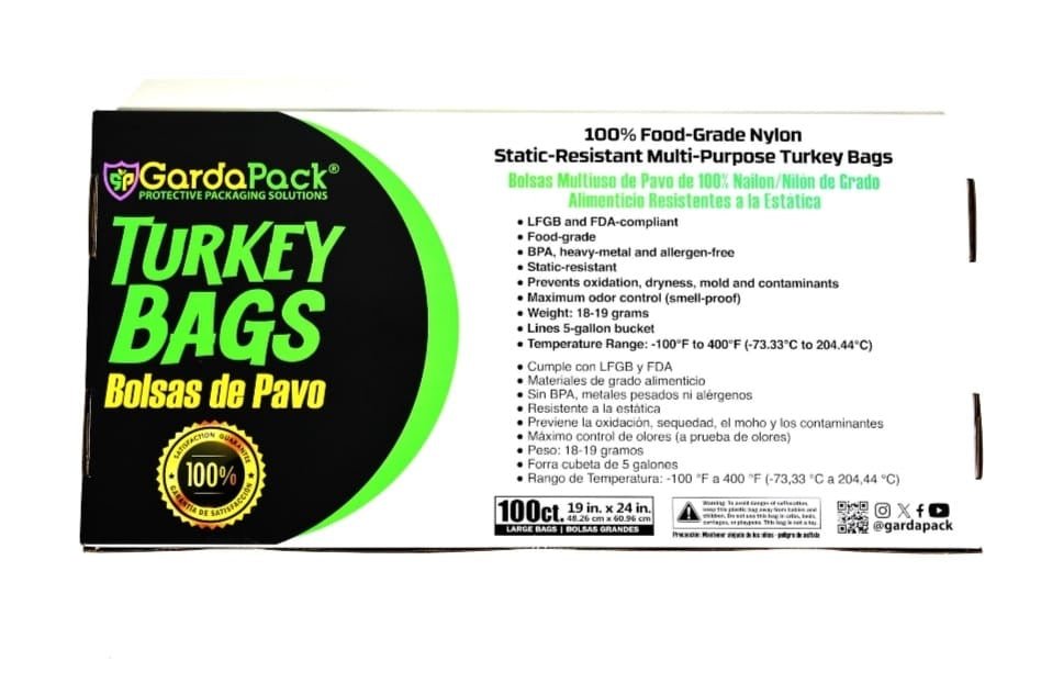 GardaPack Turkey Bags 19"x24" - 100 pack - BetterGrow Hydro