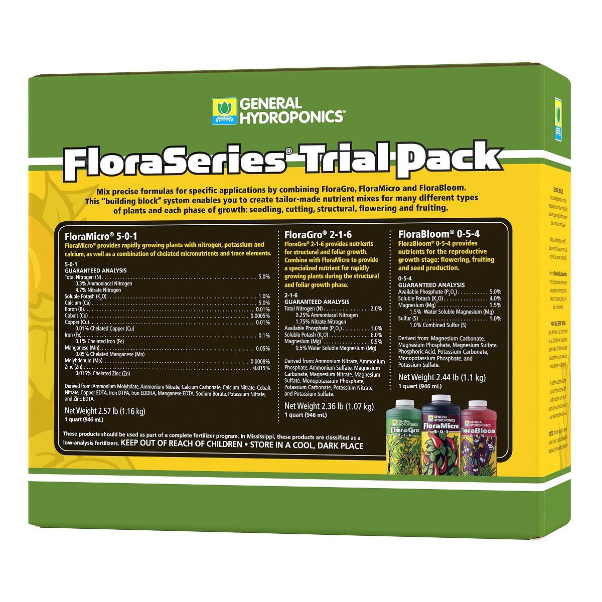 GH FloraSeries - Quart Trial Pack - BetterGrow Hydro