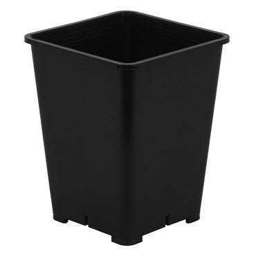 Gro Pro 6in x 6in x 8in Premium Square Pot Black - BetterGrow Hydro