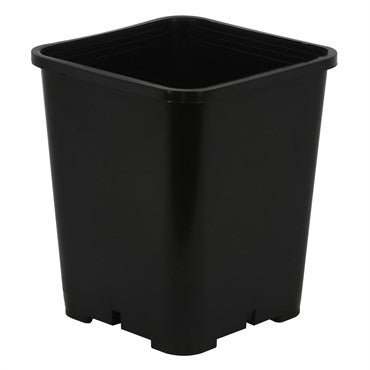 Gro Pro 7in x 7in x 9in Premium Square Pot Black - BetterGrow Hydro