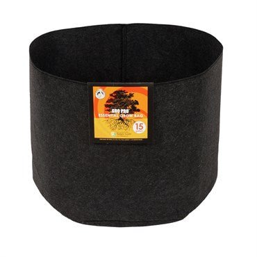 Gro Pro Essential Grow Bag Round Fabric Pots - Black - BetterGrow Hydro