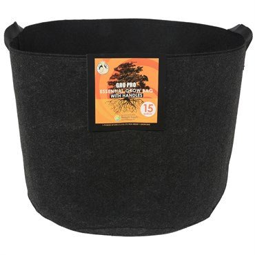 Gro Pro Essential Grow Bag Round Fabric Pots - Black - BetterGrow Hydro