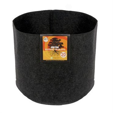 Gro Pro Essential Grow Bag Round Fabric Pots - Black - BetterGrow Hydro