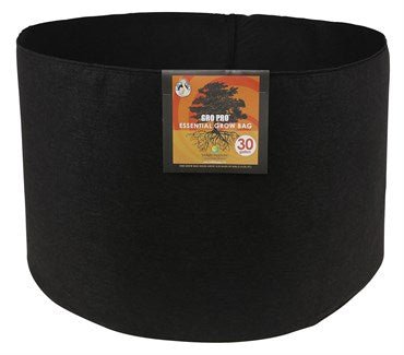 Gro Pro Essential Grow Bag Round Fabric Pots - Black - BetterGrow Hydro