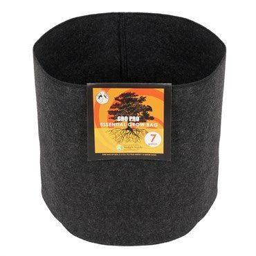 Gro Pro Essential Grow Bag Round Fabric Pots - Black - BetterGrow Hydro