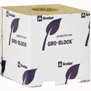 Grodan Gro-Block Improved GR10 Large (4x4x4) w/Hole - Loose On Pallet (1584/ Pallet) - BetterGrow Hydro