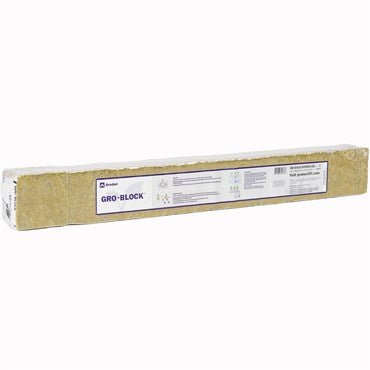 Grodan Gro-Block Improved GR4 - Small 3" (3x3x2.6) No Hole - Shrinkwrap/Strip - Carton (384/Carton) - BetterGrow Hydro