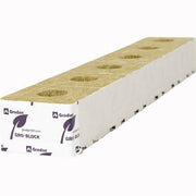Grodan Gro-Block Improved GR6.5 - Small 4" (4x4x2.6) w/Hole - Strip - Carton (216/Carton) - BetterGrow Hydro