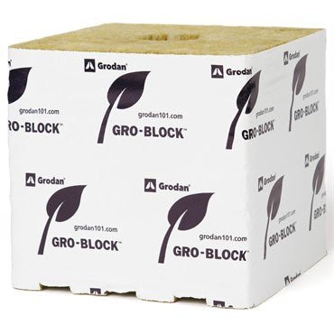 Grodan Gro-Block Improved Hugo (6x6x6) w/Hole - Loose On Pallet (512/ Pallet) - BetterGrow Hydro