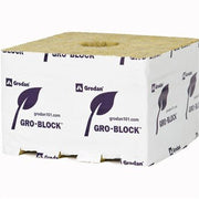 Grodan Gro-Block Improved Jumbo (6x6x4) w/Hole - Carton (64/Carton) - BetterGrow Hydro