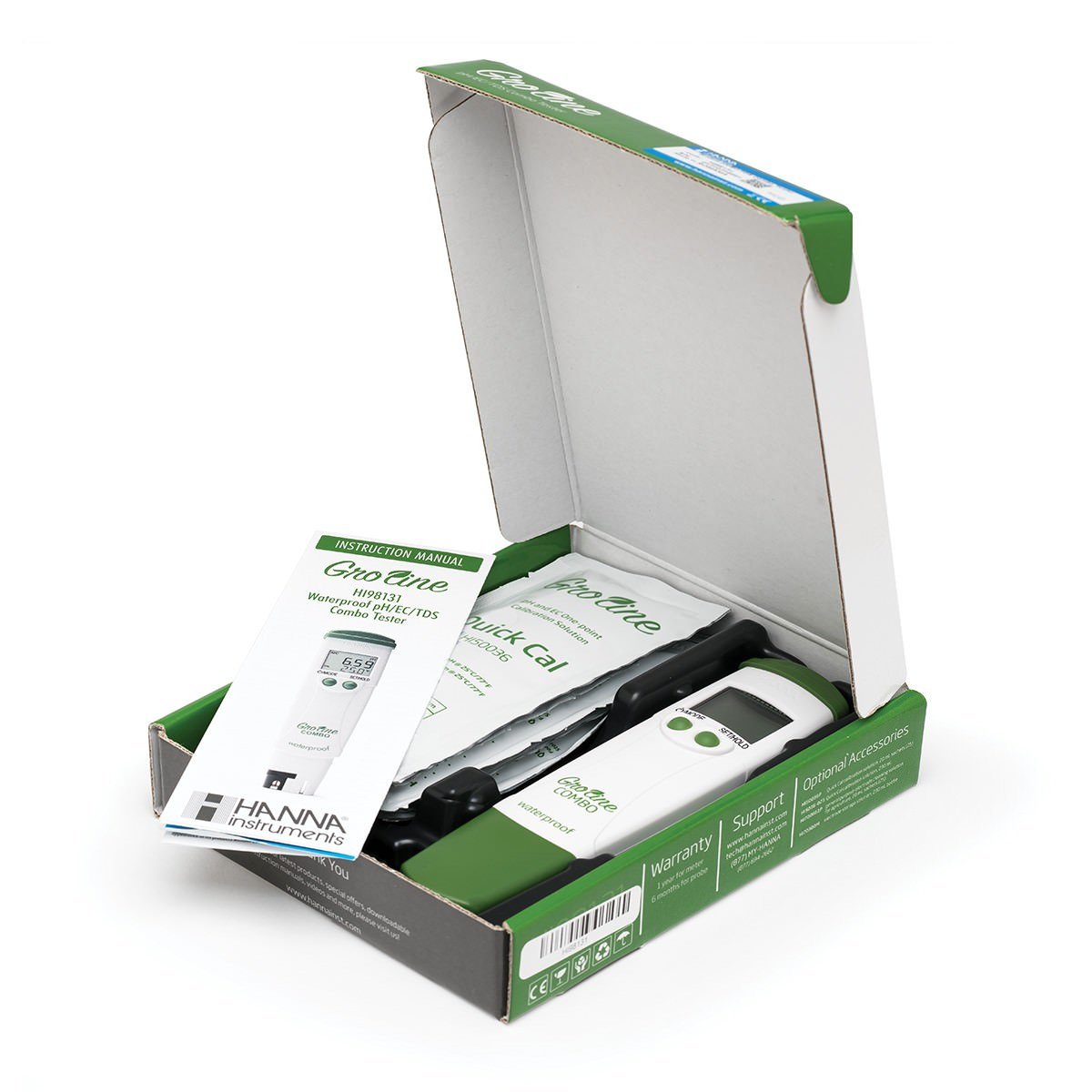 GroLine Combo Waterproof pH/EC/TDS/Temperature Tester - BetterGrow Hydro