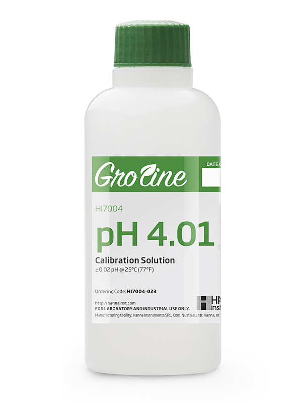 GroLine pH 4.01 Calibration Solution - 230ml - BetterGrow Hydro