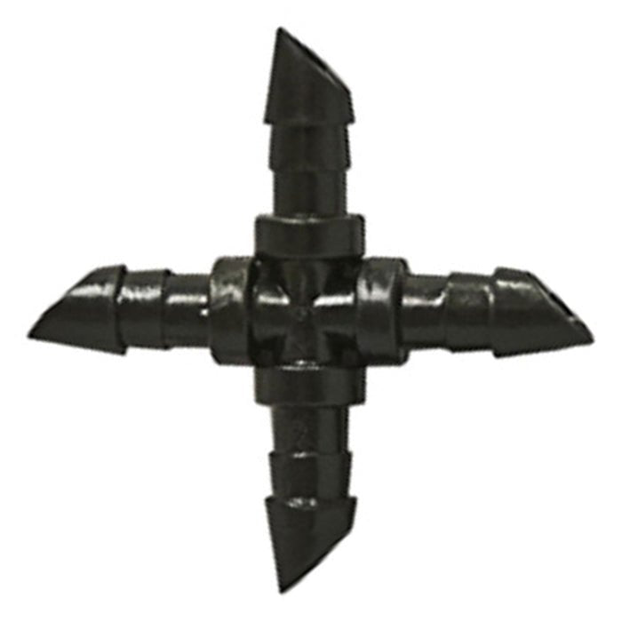 GROW1 Barbed Cross Connector 1/4in (10pcs/Pack) - BetterGrow Hydro