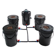 GROW1 Deep Water Culture 4 Bucket + Reservoir Complete Kit - BetterGrow Hydro