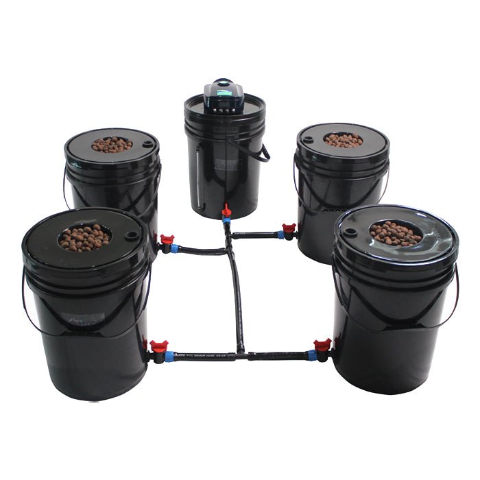 GROW1 Deep Water Culture 4 Bucket + Reservoir Complete Kit - BetterGrow Hydro
