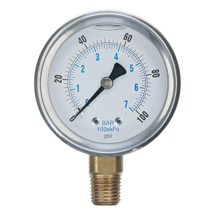 GROW1 Liquid Filled Pressure Gauge 0-100PSI - BetterGrow Hydro