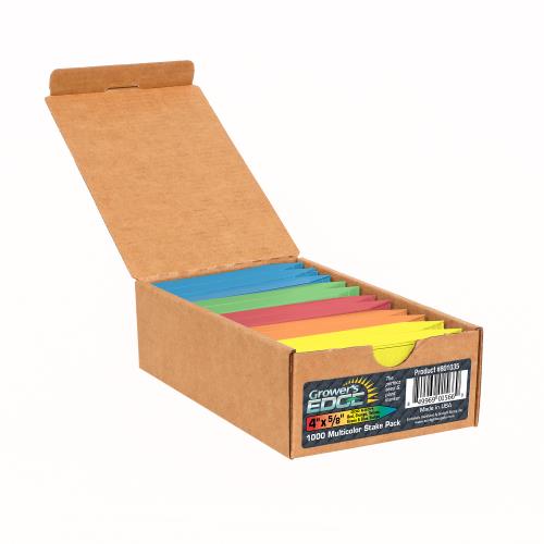 Grower's Edge Plant Stake Labels Multi - Color Pack - 1000/Box - BetterGrow Hydro