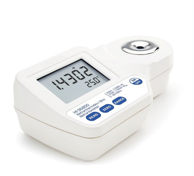 Hanna HI96800 Digital Refractometer for Refractive Index and Brix - BetterGrow Hydro