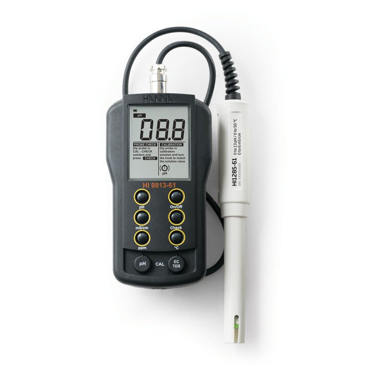 Hanna pH/EC/TDS/Temp Portable Meter - NEWEST VERSION - BetterGrow Hydro