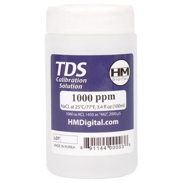 HM Digital Calibration TDS 1000 ppm NaCl - 3oz (89ml) - BetterGrow Hydro