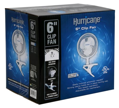 Hurricane 6 in Clip Fan - Classic Series - BetterGrow Hydro
