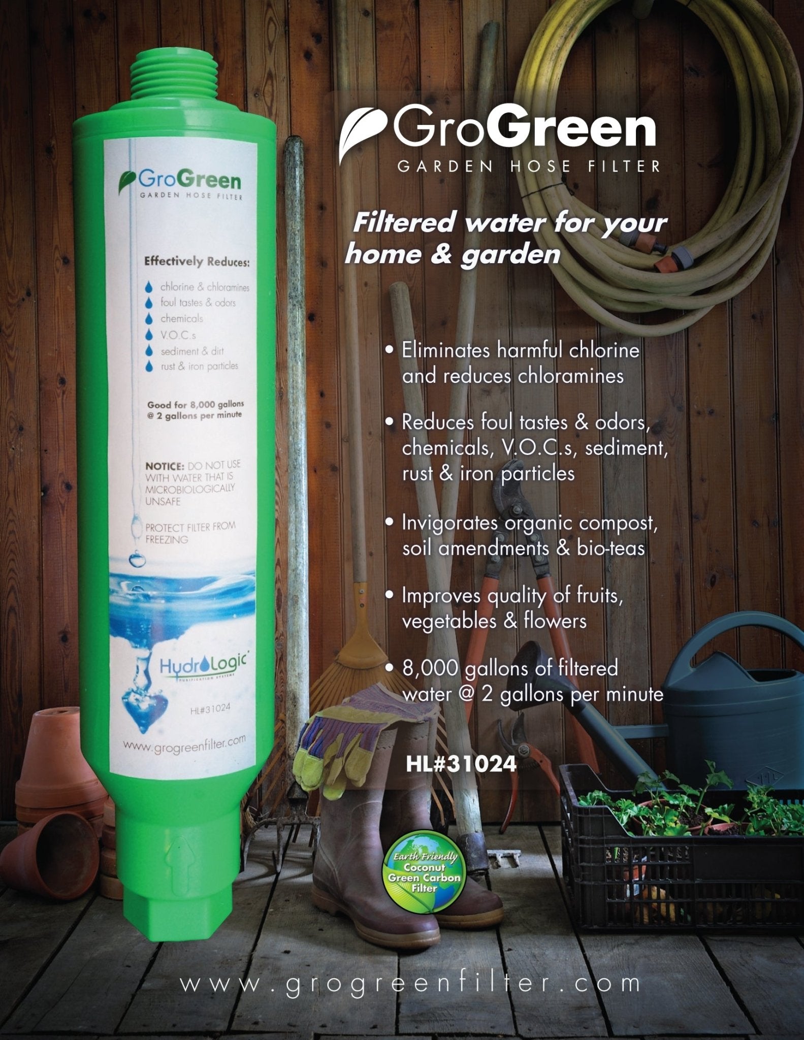 HydroLogic GroGreen Garden Hose Filter - BetterGrow Hydro