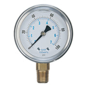 GROW1 Liquid Filled Pressure Gauge 0-100PSI