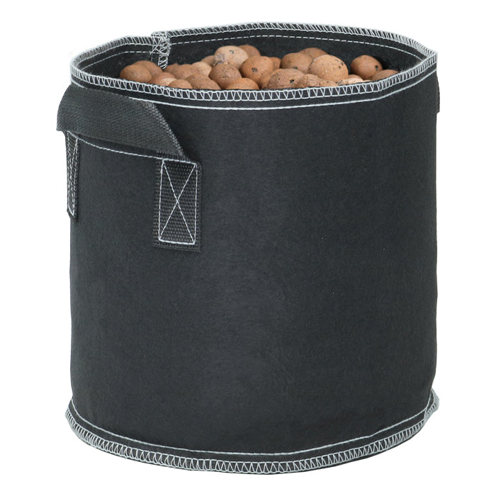 Grow1 Fabric Pot w/ Handles Black 5 Gallon