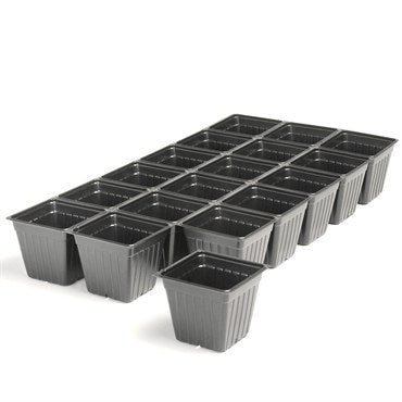 Landmark 03.50 Sheet Of Pots 18 Count Black - 100 Per Case - BetterGrow Hydro