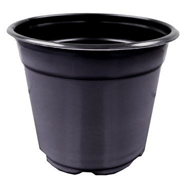 Landmark 04.50 Geranium Round Thermoformed Pot Maxi Grow Black - 450 Per Case - BetterGrow Hydro