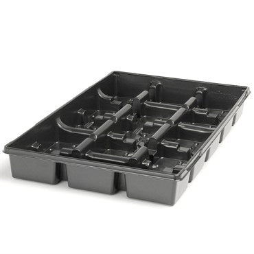 Landmark 04.50 Square Press Fit Tray 15 Count Black - 50 Per Case - BetterGrow Hydro