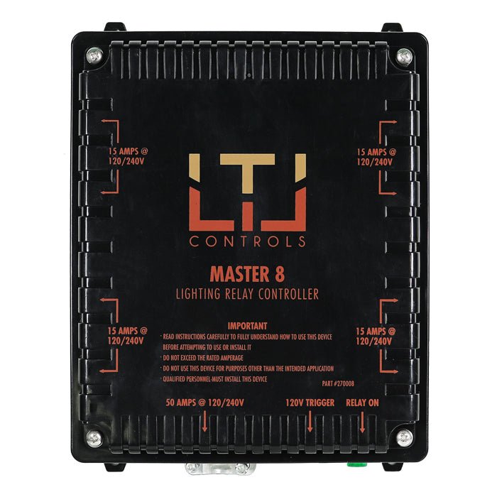 LTL Controls MASTER 8 Lighting Relay Controller w/o Timer (120V & 240V Universal Plug) - BetterGrow Hydro