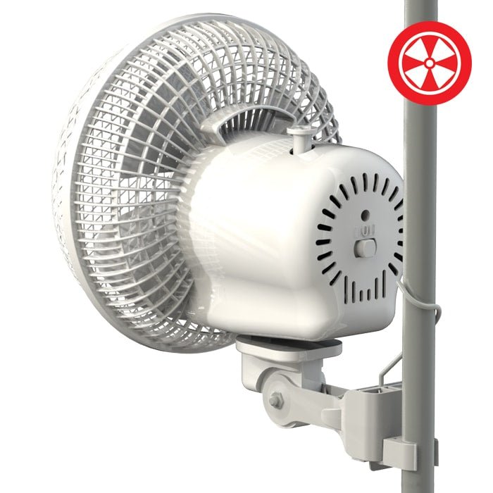 Monkey Fan Pole Mounted Grow Tent Fan - 20W Fits 0.63 - 0.83" poles - OSCILLATING v2.0 - BetterGrow Hydro