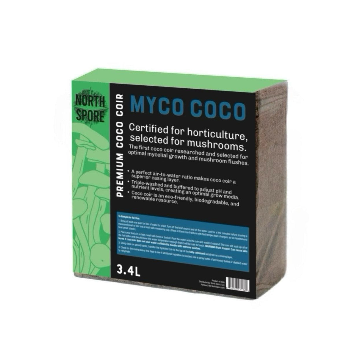Myco Coco' Compressed Coco Coir Substrate & Casing Layer - BetterGrow Hydro