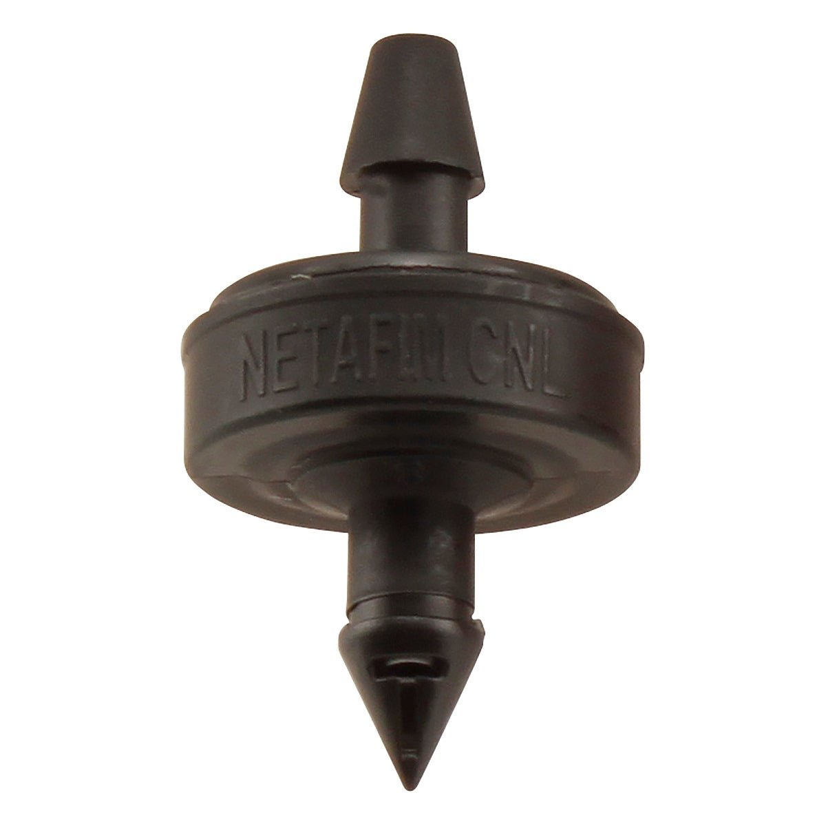 Netafim Self Piercing Pressure Compensating Emitters w/ Internal Check Valve - 1.0 GPH (Black) [SPCV10 - 25] (25/pack) - BetterGrow Hydro