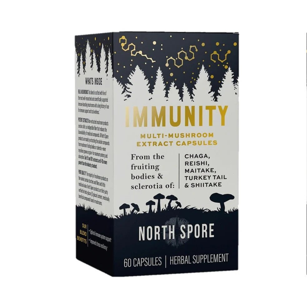 North Spore Organic ‘Immunity’ High Potency Mushroom Capsules - BetterGrow Hydro